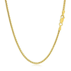 14k Yellow Gold Solid Round Box Chain (1.6 mm)