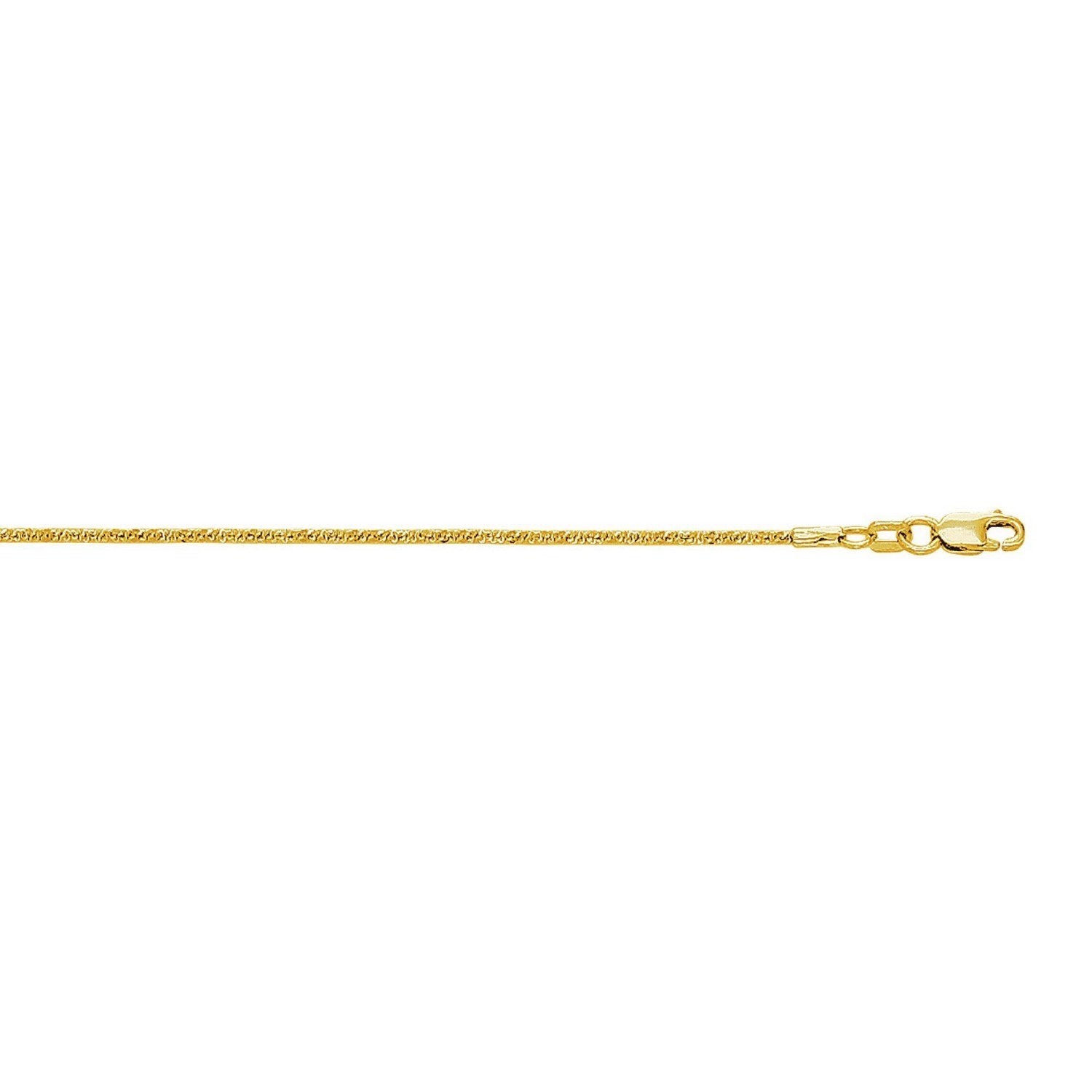 10k Yellow Gold Sparkle Anklet 1.5mm