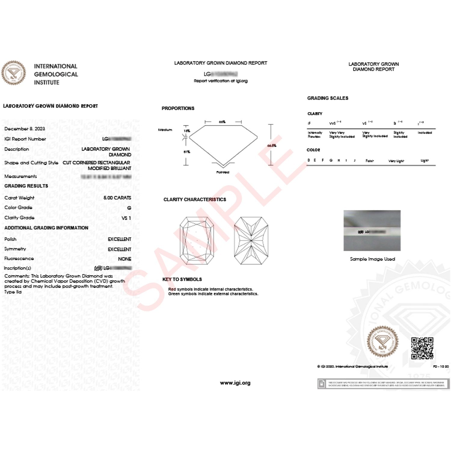 5 Carat Radiant Lab Grown IGI G/VS1 Diamond Solitaire Ring in 10K Yellow Gold