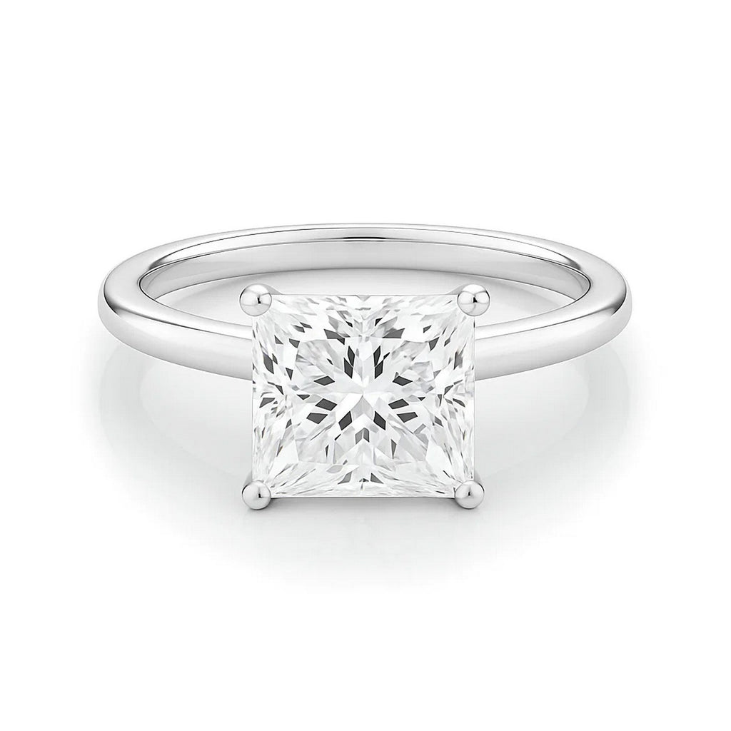 3 Carat Princess Lab Grown IGI G/VS1 Diamond Solitaire Ring in 10K White Gold