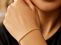 Lite Rope Chain Bracelet in 10k Yellow Gold  (2.50 mm)
